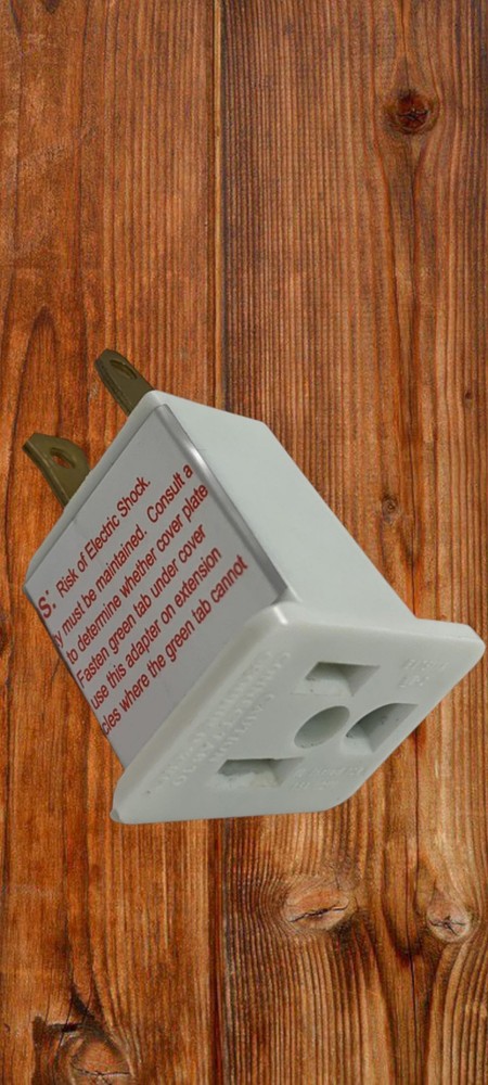 Ace 3-2 Prong White Grounding Adapter