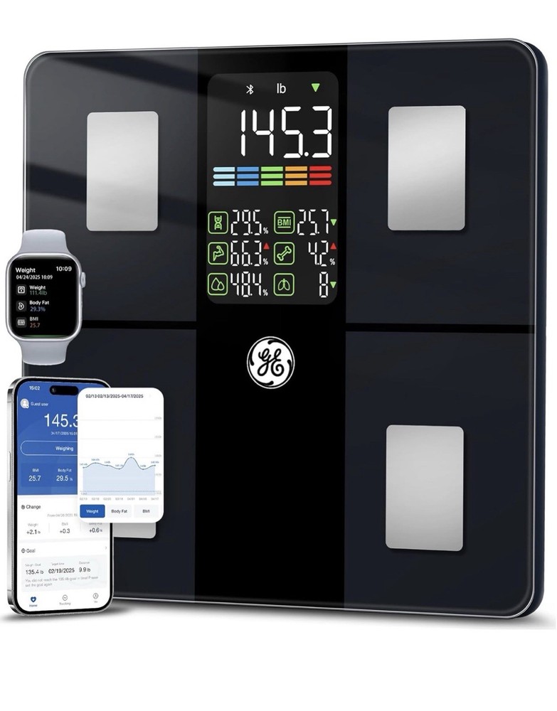 GE CS20F Smart Body Fat Scale Bluetooth Digital Bathroom Scale New