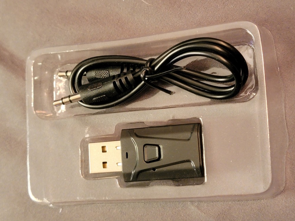 Tsnam USB Bluetooth 5.0 Adapter Transmitter Receiver 3.5mm AUX Car/TV