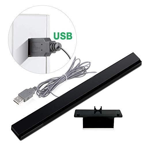 USB Wired Wii Sensor Bar - Replacement Infrared Motion Sensor for Nintendo Wii/W