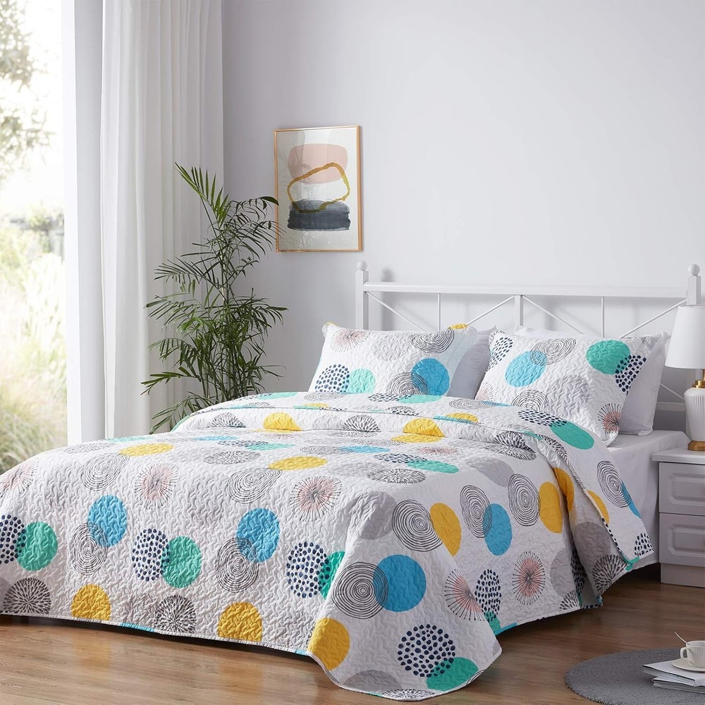 Quilts Queen Size Soft Durable Quilted Bedspread Lightweight Comforter