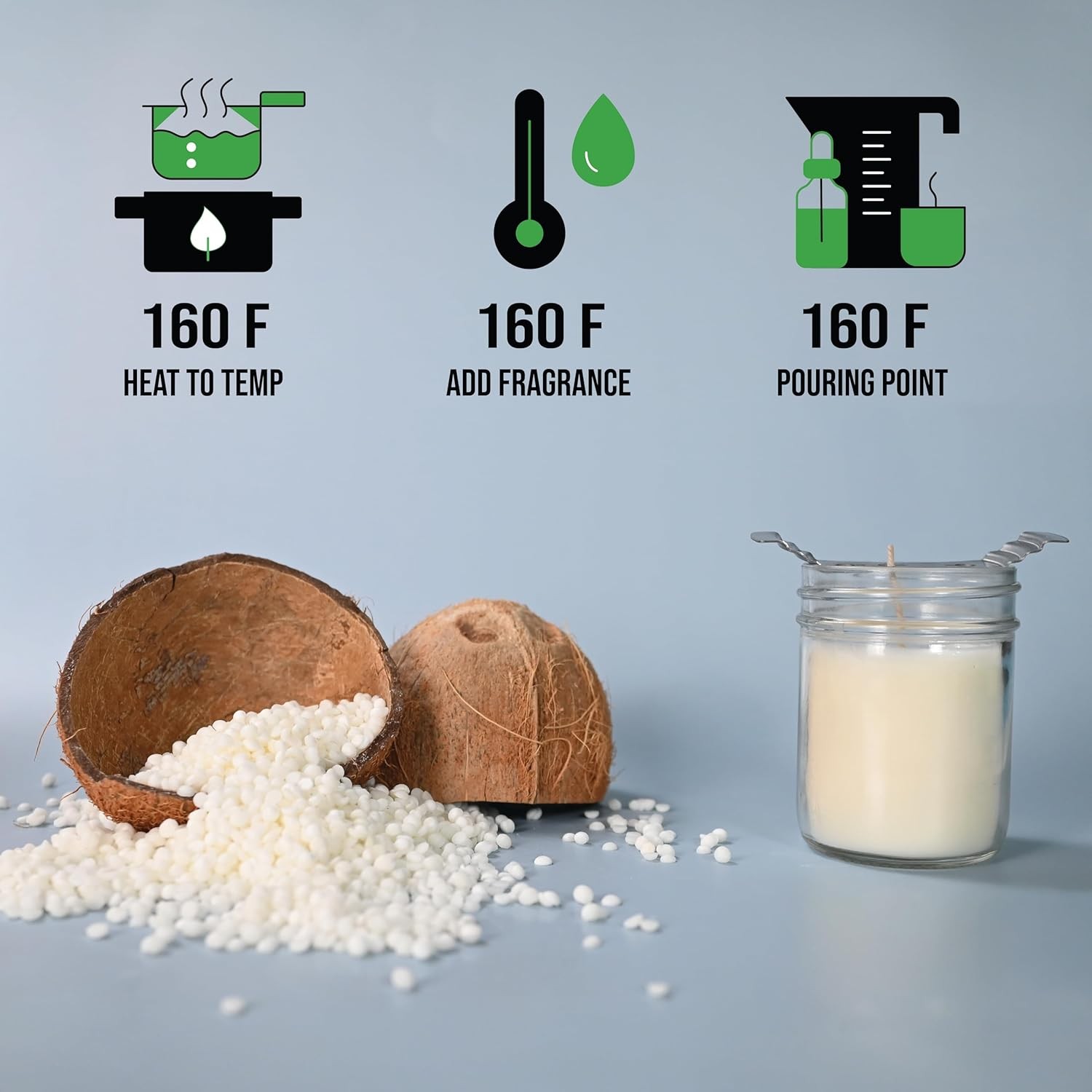 Coconut Soy Wax Beads for Candle Making - Natural Candle Making Supplies