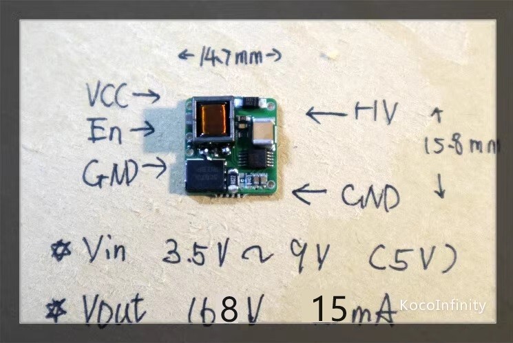 High Voltage DC Power Supply for Nixie Tube Clock 5V-170V Boost Module