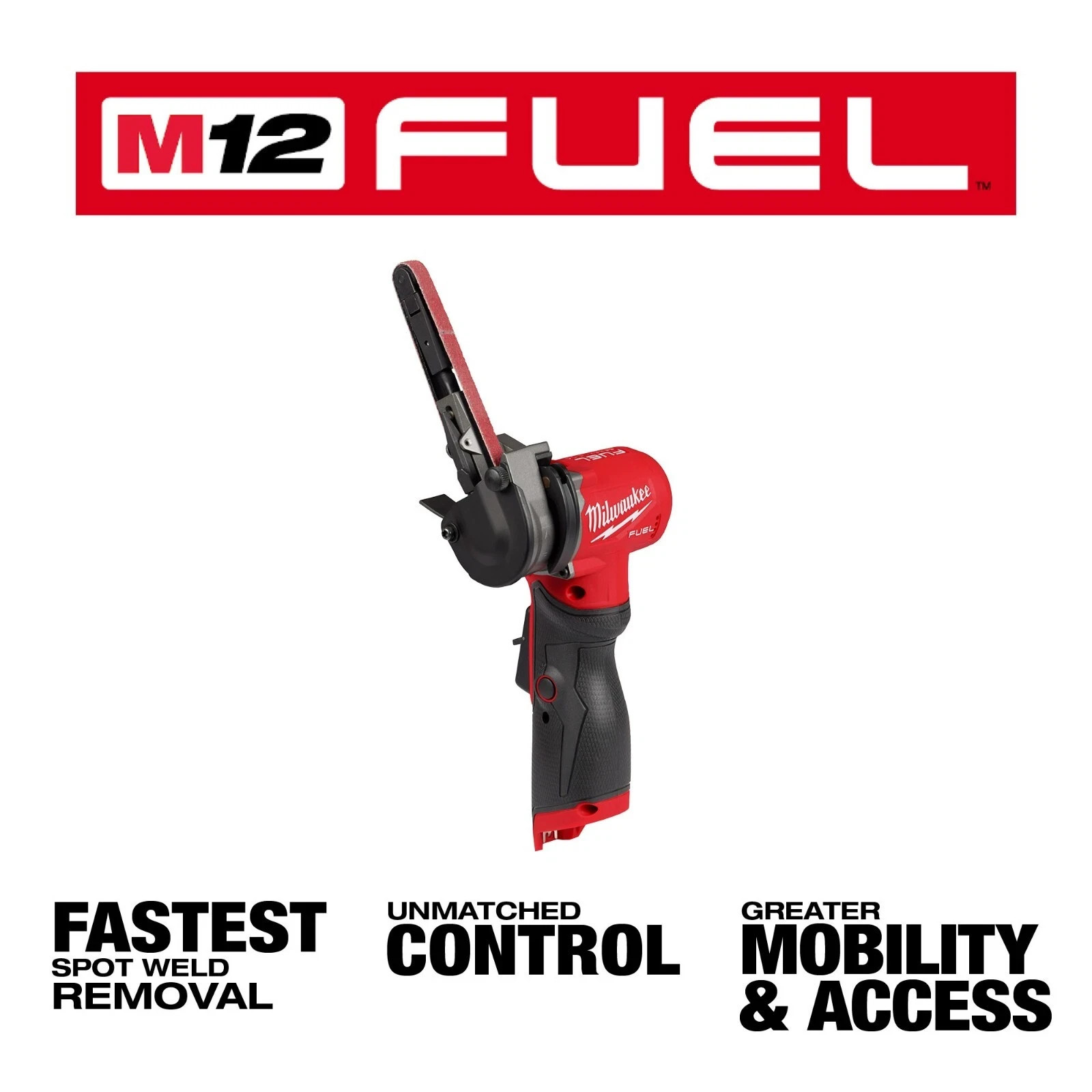 Milwaukee 2483-20 12V FUEL M12 3/8" X 13" Cordless Bandfile + 3ah Battery