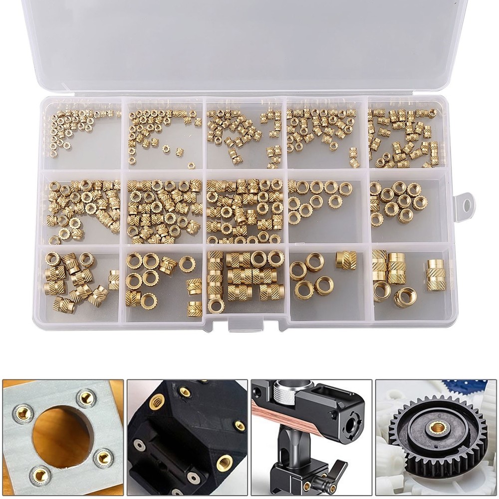 Threaded Inserts Brass M5 M6 Nuts Threaded Threaded Knurled 15 Sizes 7 Models