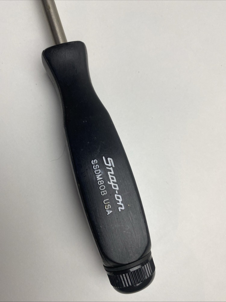 Snap-on 12” SSDM80B Interchangeable Magnetic Bit Driver Black Handle, 5 Bits