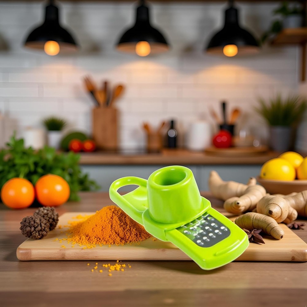 Green Multifunction Ginger Grater Tool Mini Grater Nutmeg Grinder Garlic, Kitche