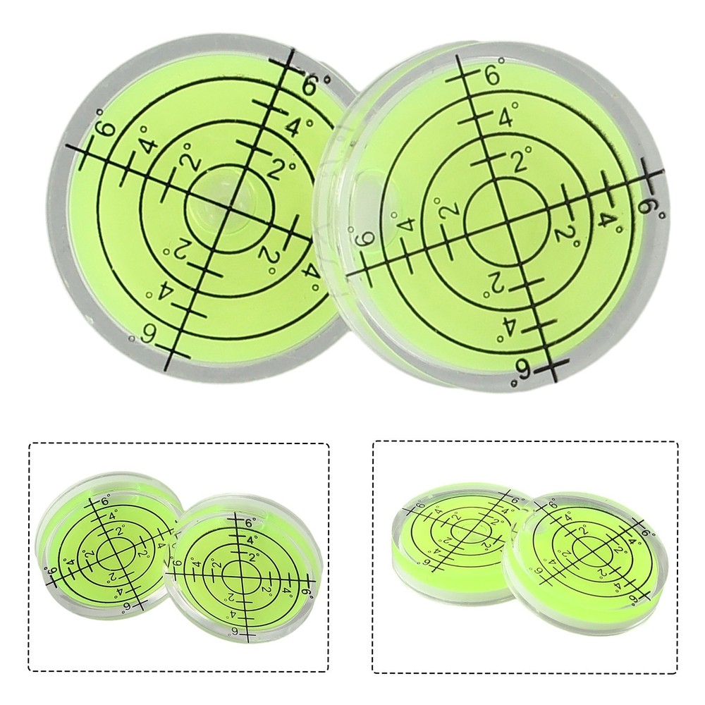 Professional Horizontal Bubble Level 2pcs 32x7mm Precision Bubble Level