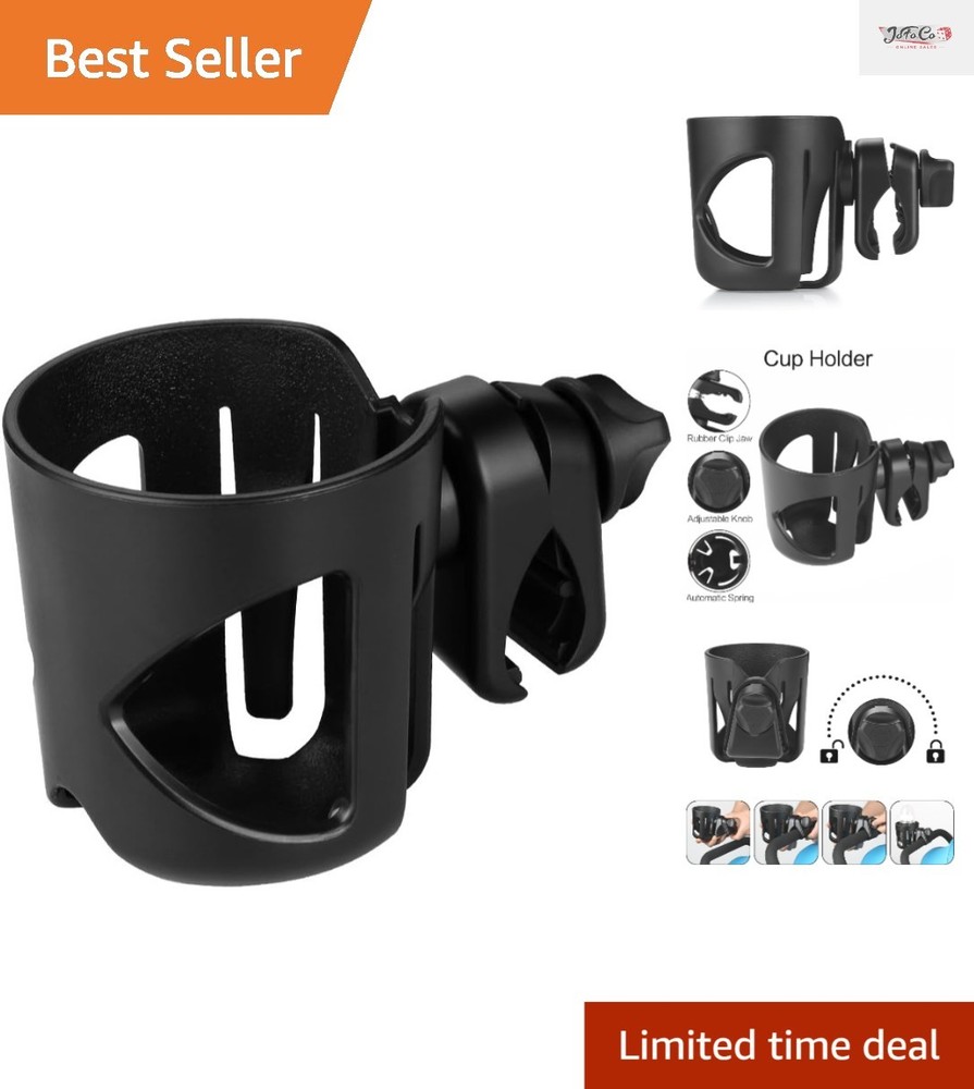 Adjustable Stroller Cup Holder – Secure Beverage Holder for Active Lifestyles