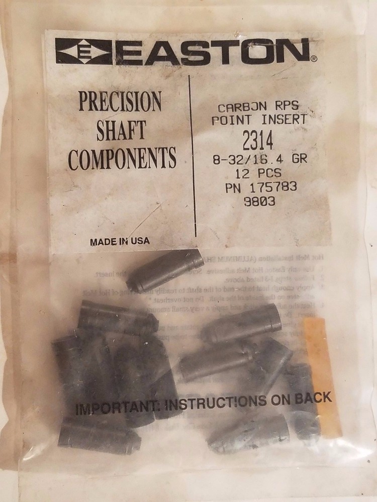 NEW SEALED PACK Easton Precision Shaft Components Point Inserts 2314