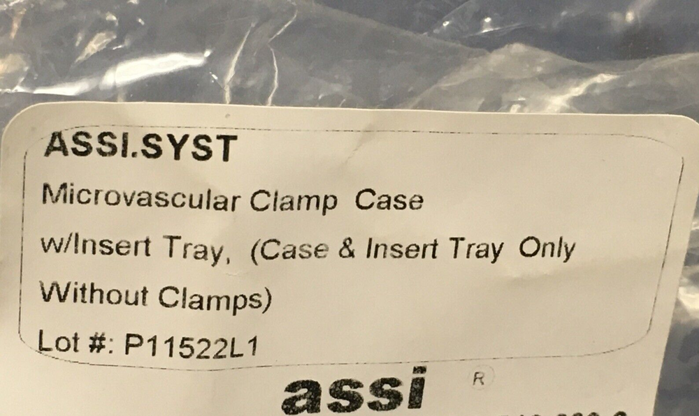 Microvascular Clamp Case with Insert Tray, (Case and Insert Tray Only No Clamps)