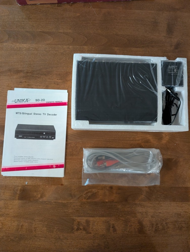 UNIKA SD-20 MTS/Bilingual TV Stereo Decoder with Cables and Manual