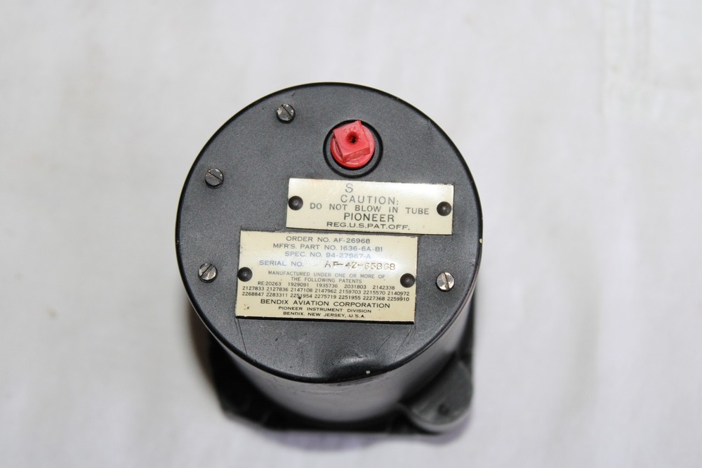 AF US Army Bendix C-2 Vertical Speed Indicator 1636-6A-B1 6000ft/min Dated 1962