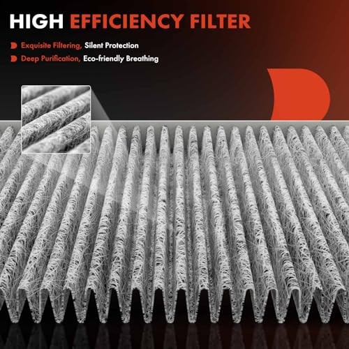 2-PC Cabin Air Filter with Activated Carbon Compatible with BMW 525i, 528i,