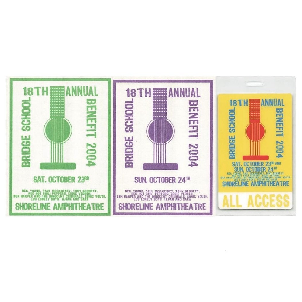 18th Annual Bridge School Benefit Backstage Pass  2004 Bundle 1