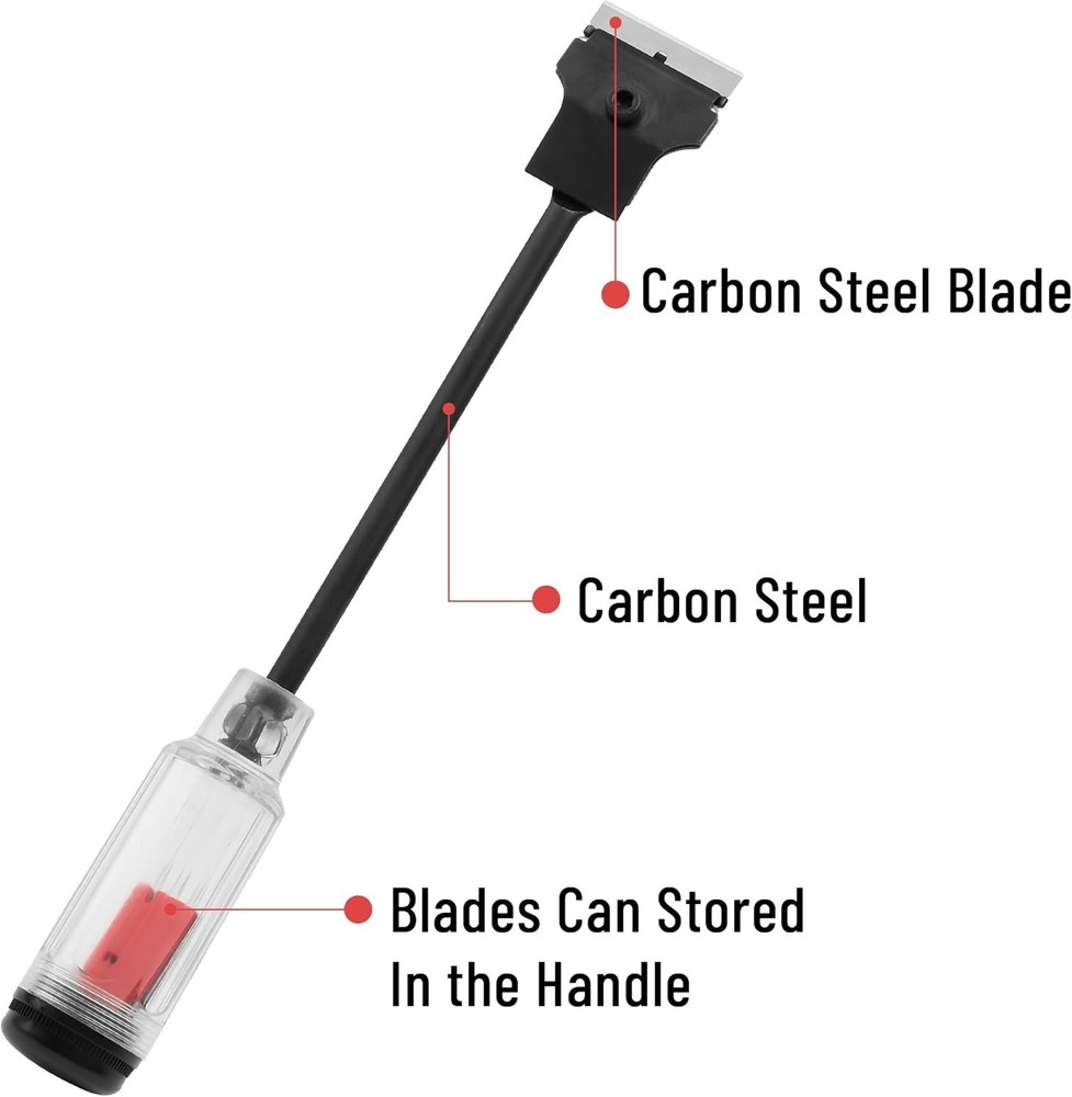 11" Long Razor Blade Scraper Tool | Window Scraper, Long Extension Decal Sticker