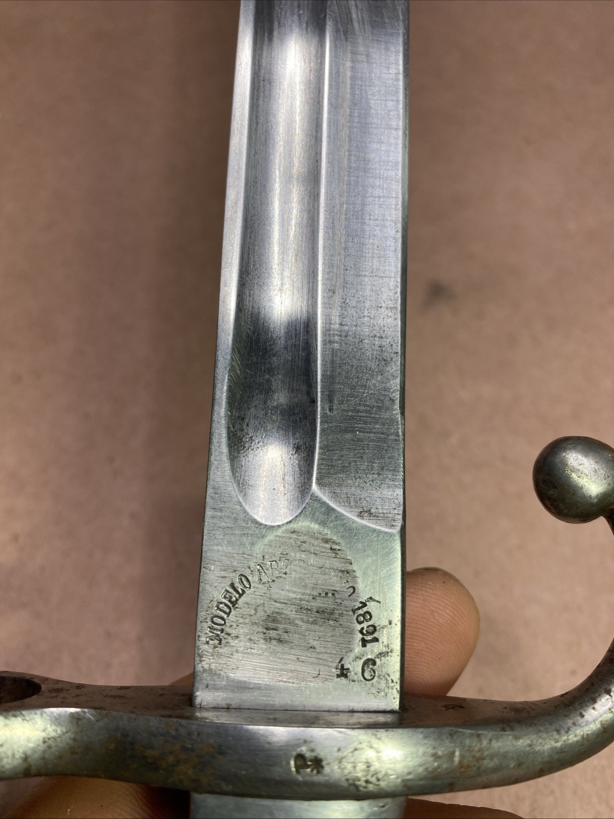 Weyersberg KirschBaum & Co Solingen Modelo Argentino 1891 Bayonet w/Scabbard