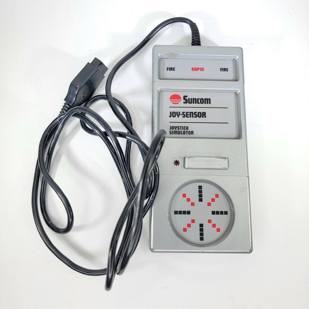 Suncom Joy Sensor 9 pin Joystick Simulator Commodore Atari Spectrum Tested Works