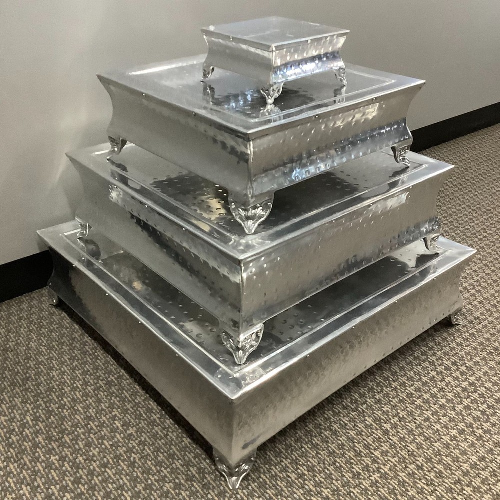 4pc. Square Tiered Stacking Cake Stands