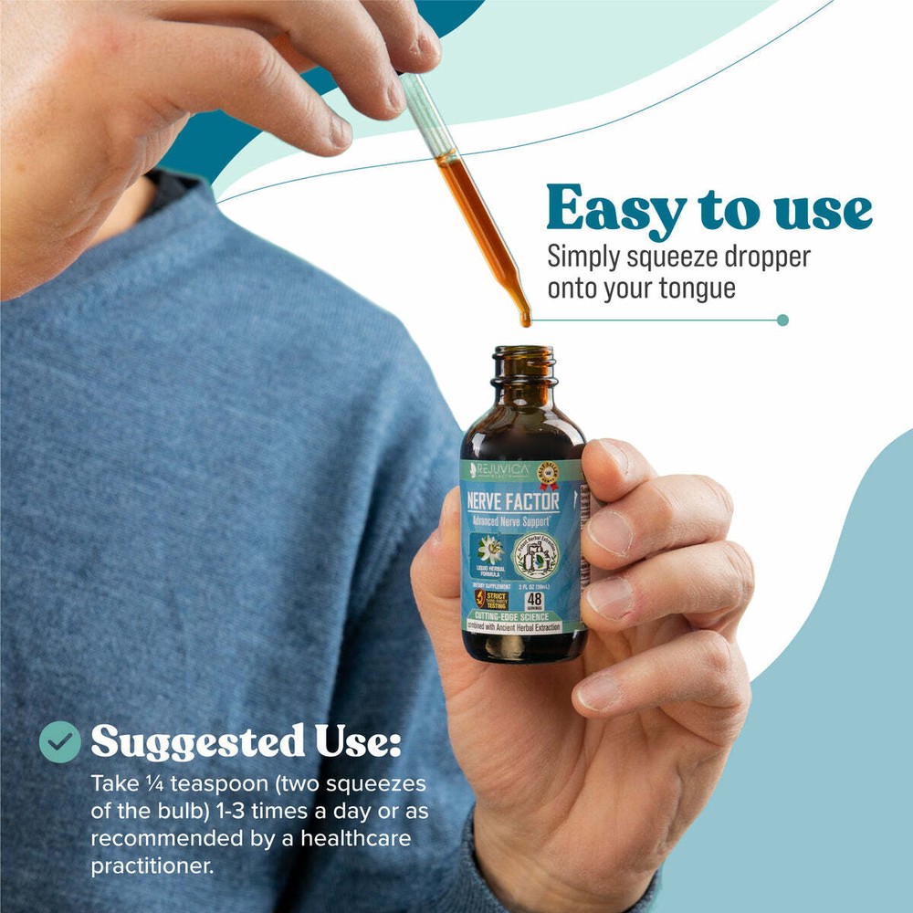 Nerve Factor - Liquid Nerve Support Supplement | Boost Blood Flow & More! 3Pack