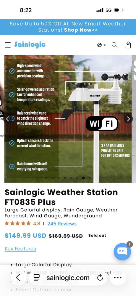Sainlogic WS0835 plus Wireless Weather Station