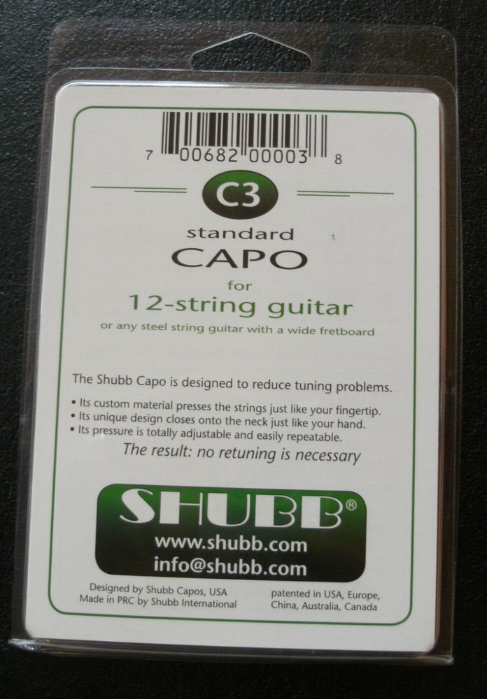 Capo by Shubb C3 for 12-string guitars NEW