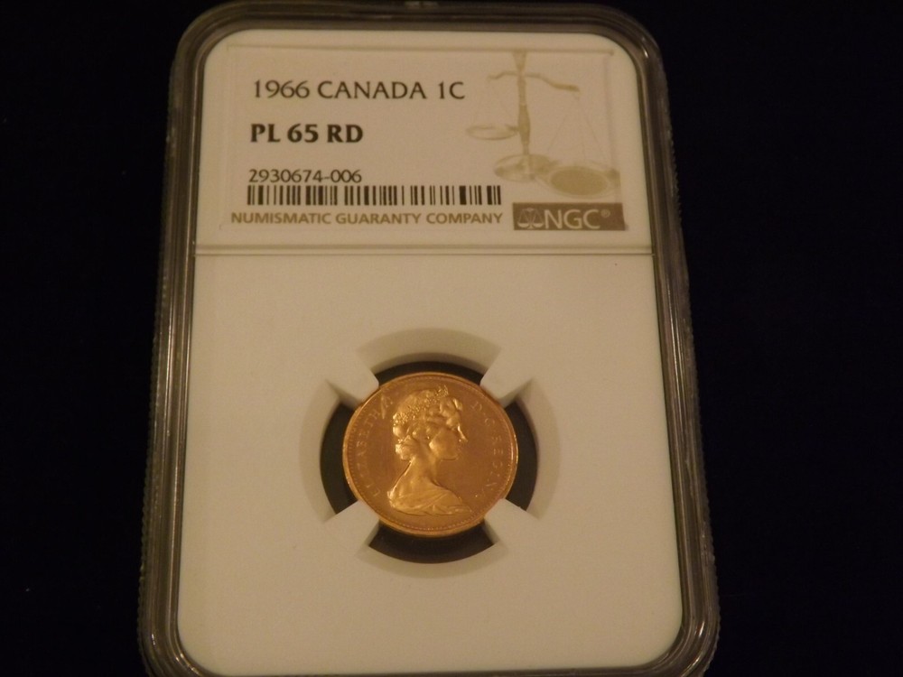 1966  1 C                 CANADA                            NGC  PL 65  RD