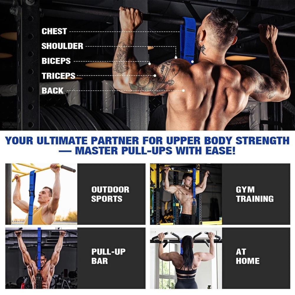 Pull Up Assistance Bands, Pull Up Bar Resistance Bands, Pull Up Ban... Fast Ship