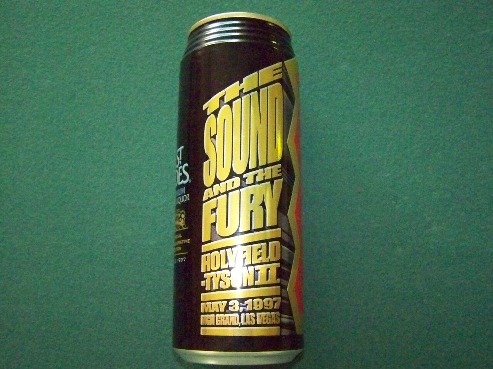 St Ides Holyfield vs. Tyson Can (unopened, emptied)