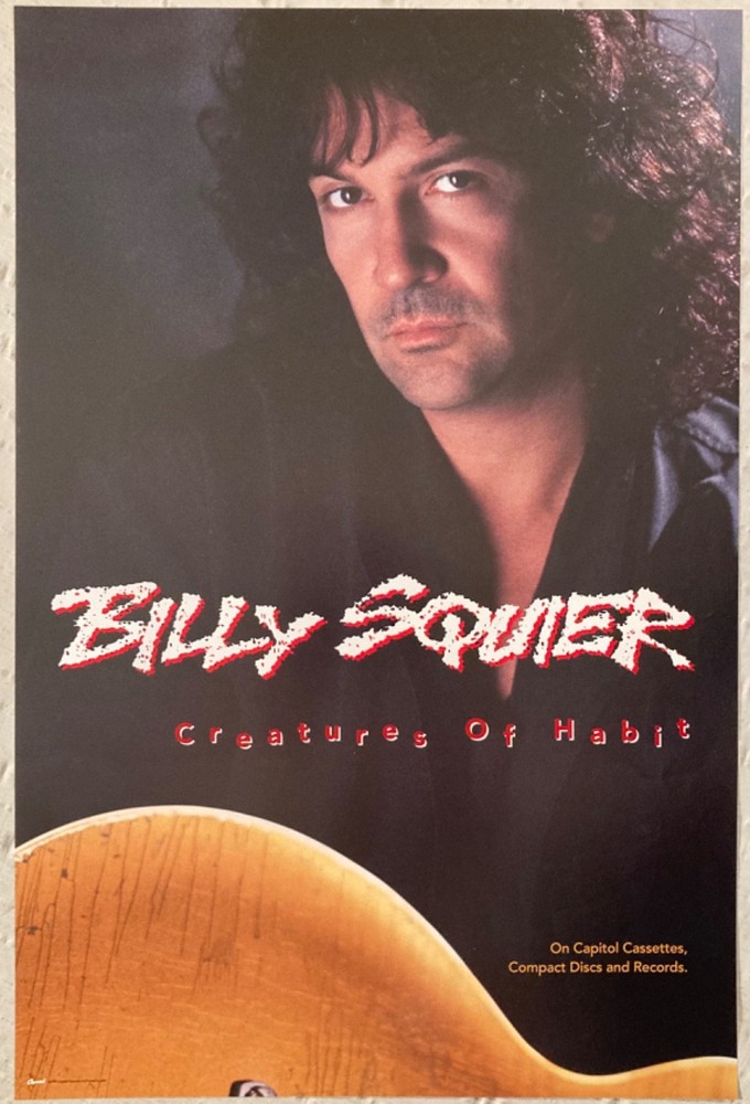Billy Squier 1991 Promo Poster Creatures Of Habit U