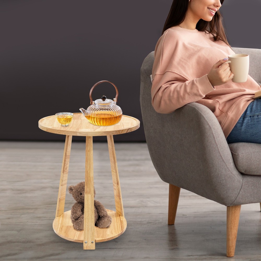 Small Round Side Table, Side Table for Small Spaces, Modern Couch End Table