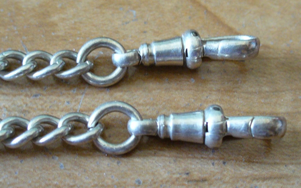 Sterling silver prince albert watch chain