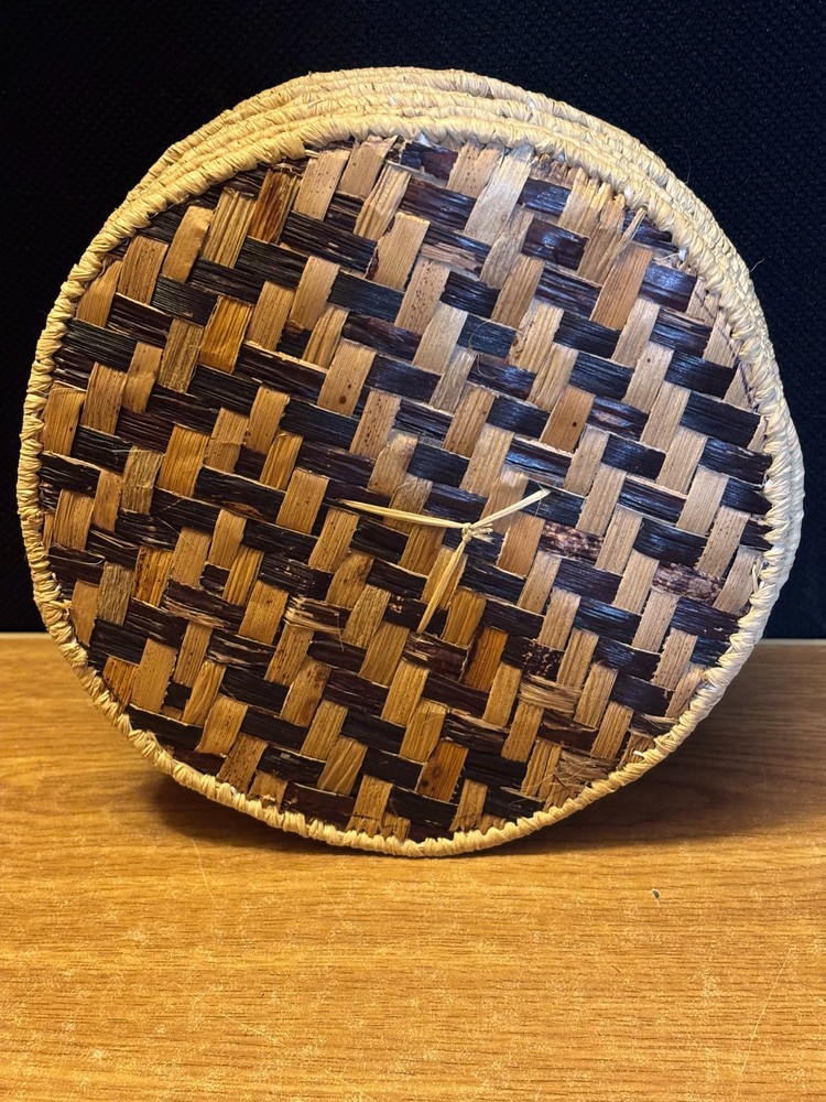 Wicker Hot Pads 10 Basic 2 Color Wicker Straw Woven 7" Pot Holders