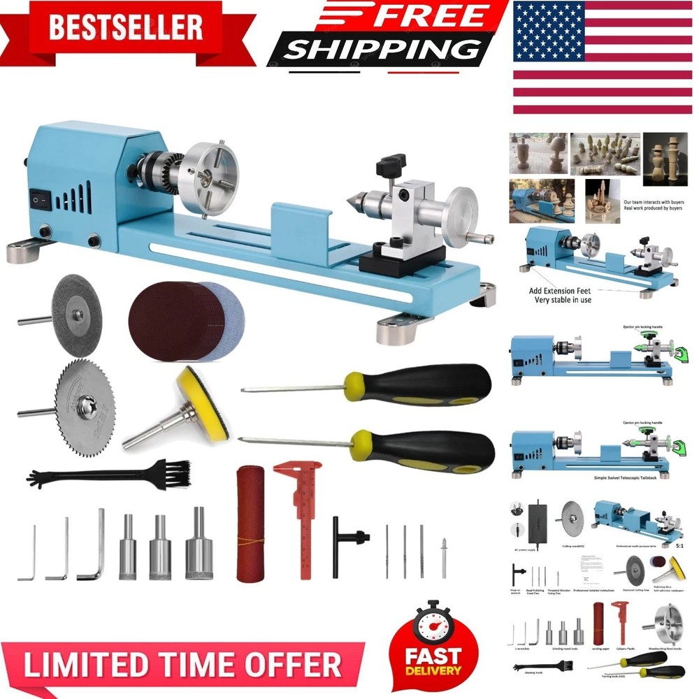 Mini Lathe Machine Multi-Purpose Lathe With Professional Tools Torno Para Mad...