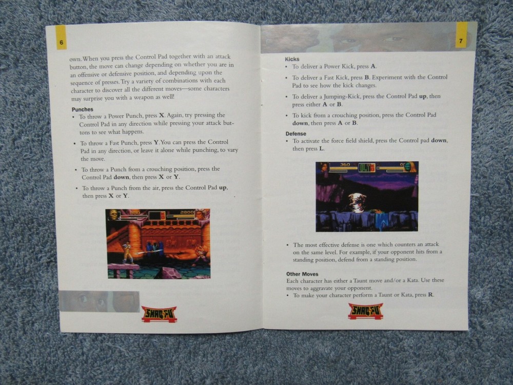SHAQ FU Manual, no game SNES SUPER NINTENDO