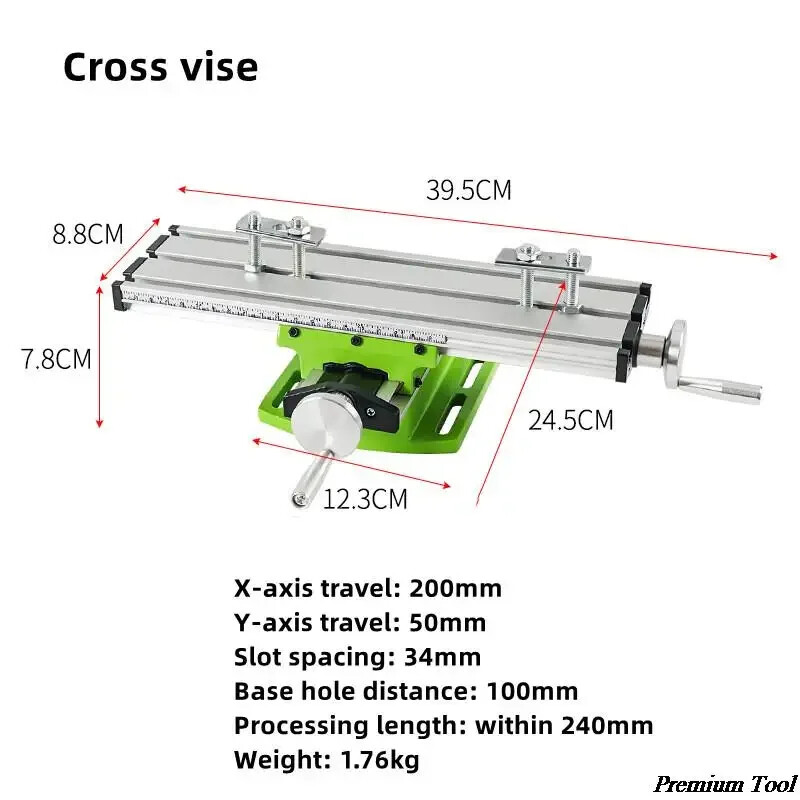 Bench Drill Milling Machine Variable Speed Drilling Chuck Base 3-16mm Drilling