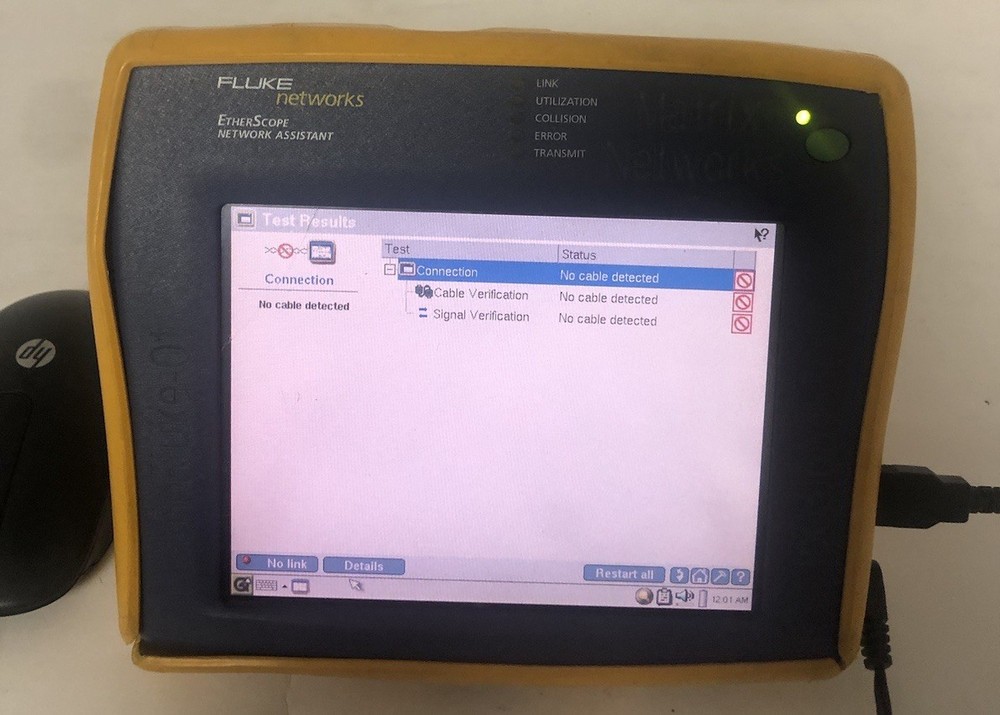 Fluke EtherScope Network Assistant-Tested Touchscreen not working,screen cracked