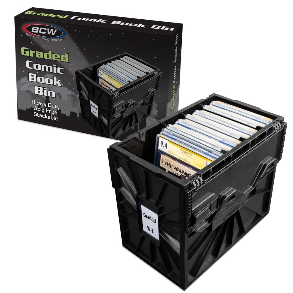 5 BCW Graded Certified Comic Book Storage Plastic Bin Stackable Box Heavy Duty