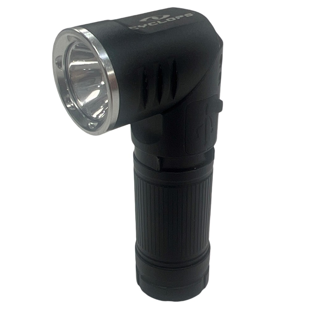Cyclops 400-lumen pocket-sizedrechargeableflexible flashlight with rotating head
