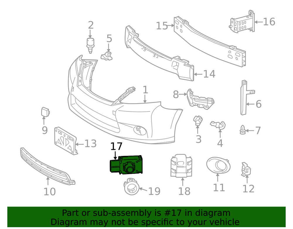 Genuine Lexus Park Sensor 89341-33110-B1