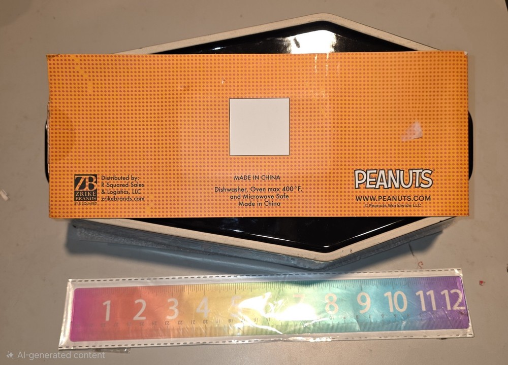 NWT Peanuts Snoopy Halloween Coffin Shaped Ceramic Baking Dish
