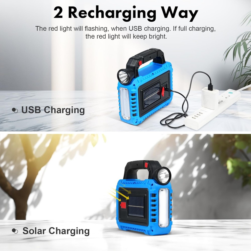 4 Pack Solar Lantern, LED Flashlight for Power Outages, Portable Camping Esse...