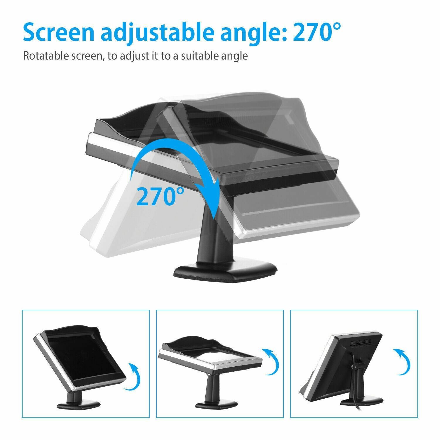 5" Monitor Backup Camera Car Rear View Wireless HD Parking System Night Vision