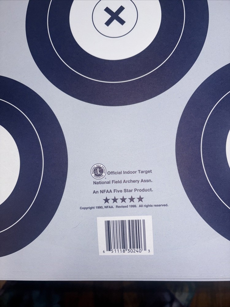 Maple Leaf Miniature NFAA Five Spot 40cm Target Face 50 Count