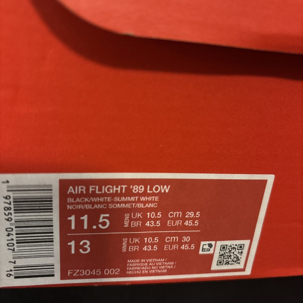 Size 11.5- Nike Air Flight 89 Low Oreo