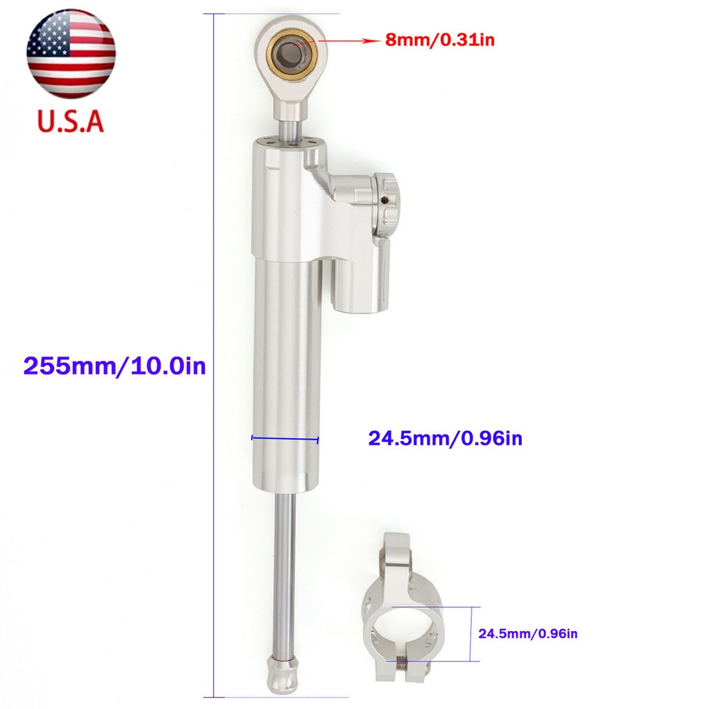 USA Steering Damper Linear Stabilizer Reversed Safety Control Universal Shock