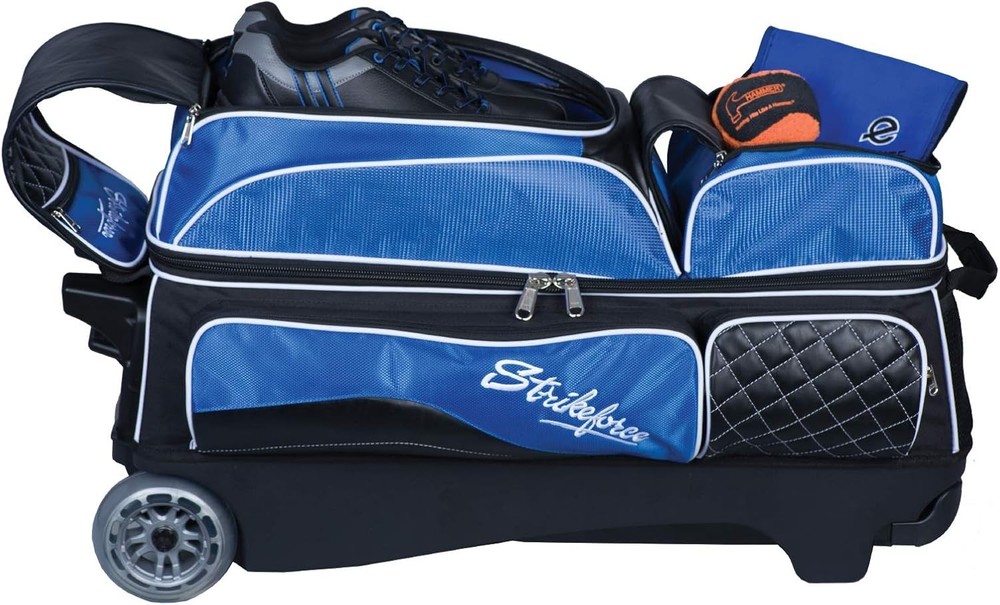 KR Strikeforce Royal Flush Triple Roller Bowling Bag, Blue