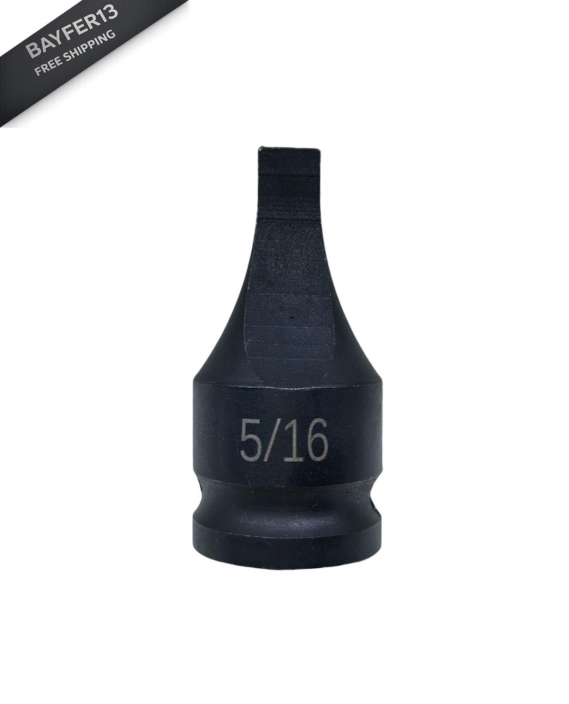 1/2-inch Drive Slotted Screwdriver Bit Socket/Drag Link Socket, 5/16" Width...
