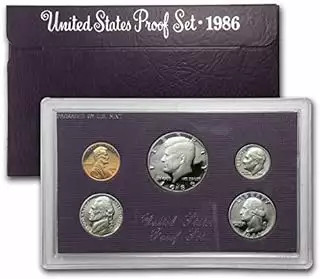1986 Proof Set -  5 Coins ($0.91 FV) - Set