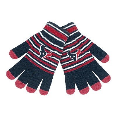 Houston Texans Gloves Knit Stripe Acrylic